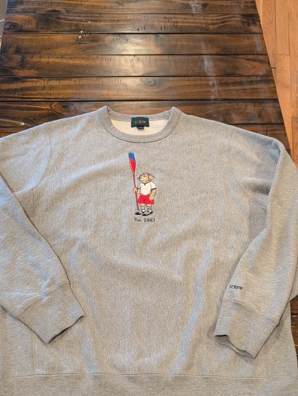 J. Crew Oarsman Dog Embroidered Sweatshirt